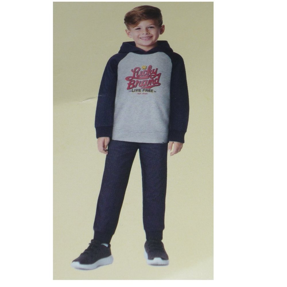 Boys pants hoodie Set Lucky Brand 2-piece Fleece size 3T, 4T NEW